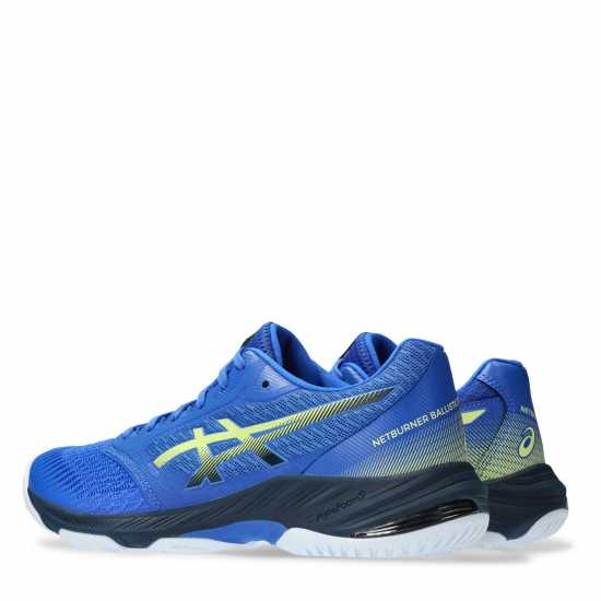 Asics Netball Ballistic FF Men's Indoor Court Shoes Blue/Yellow Мъжки маратонки
