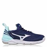 Mizuno Wave Luminous Netball Trainers Blue/White Дамски маратонки