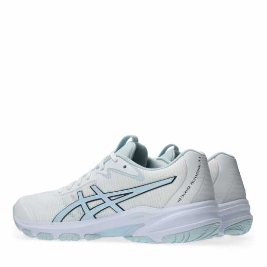 Asics Women's Netburner Professional Ff Netball Shoes White/Sky Asics Women's Netburner Professional Ff Netball Shoes White/Sky