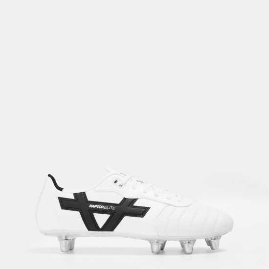 Oxen Raptor Elite Adults Soft Ground Football Boots Бяло/Черно Oxen Raptor Elite Adults Soft Ground Football Boots Бяло/Черно