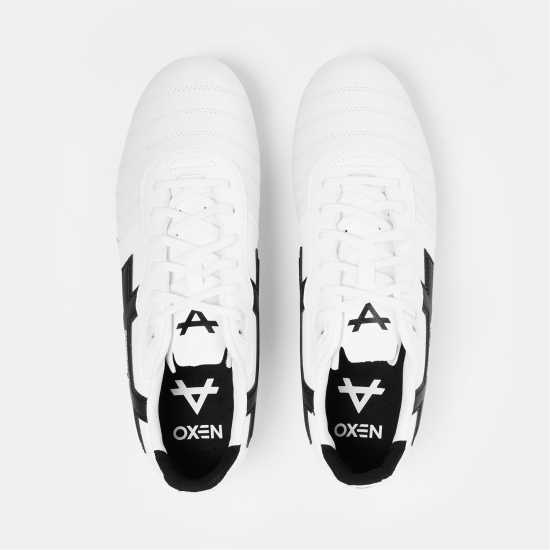 Oxen Raptor Elite Adults Soft Ground Football Boots Бяло/Черно Oxen Raptor Elite Adults Soft Ground Football Boots Бяло/Черно