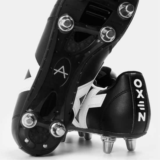 Oxen Raptor Elite Adults Soft Ground Football Boots Черно/Бяло 