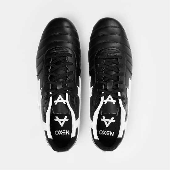 Oxen Raptor Elite Adults Soft Ground Football Boots Черно/Бяло 