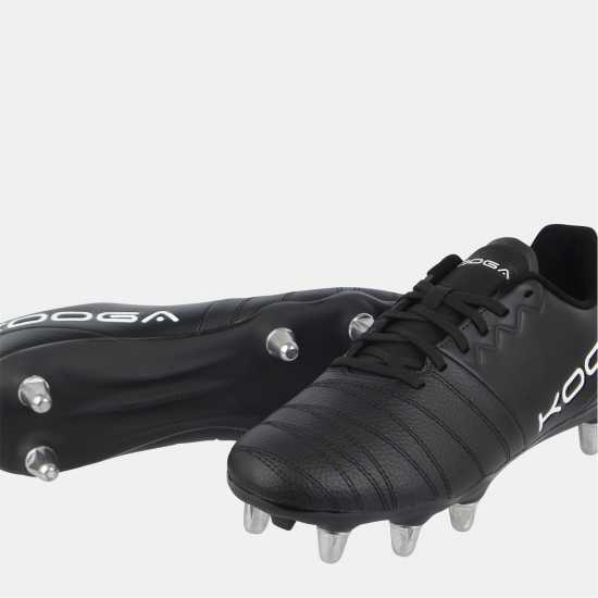 Kooga Мъжки Бутонки За Ръгби Power Sg Rugby Boots Mens Черно/Бяло KooGa Power SG Rugby Boots Mens Черно/Бяло