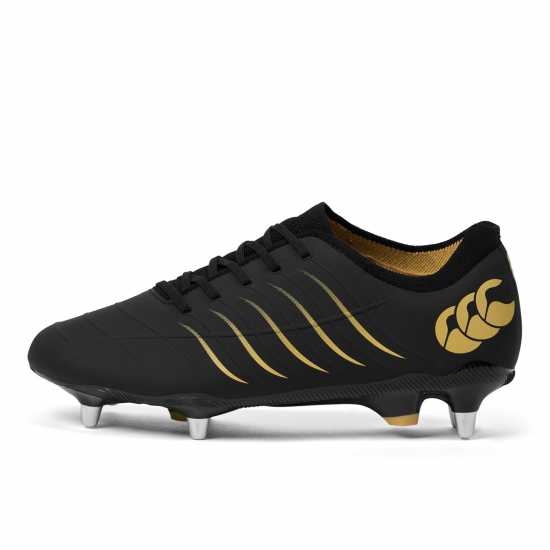 Canterbury Phoenix 2 Pro Mens Soft Ground Rugby Boots Черно Canterbury Phoenix 2 Pro Mens Soft Ground Rugby Boots Черно