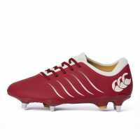 Canterbury Phoenix 2 Pro Mens Soft Ground Rugby Boots Червена Далия