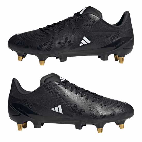 Adidas Rs-15 Pro Soft Ground Rugby Boots Blk/Wht/Crbn Ръгби