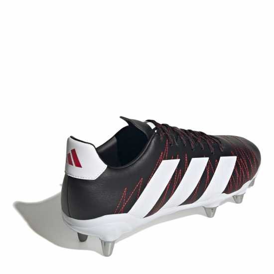 Adidas Kakari Adults Soft Ground Rugby Boots Черно/Бяло/Углерод 
