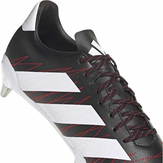 Adidas Kakari Adults Soft Ground Rugby Boots Черно/Бяло/Углерод 