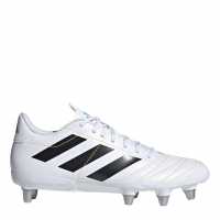 Adidas Kakari Adults Soft Ground Rugby Boots Wht/Blk/luc 
