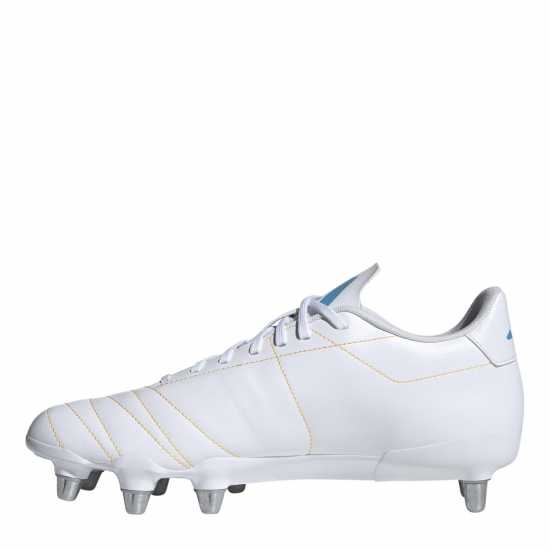 Adidas Kakari Adults Soft Ground Rugby Boots Wht/Blk/luc 