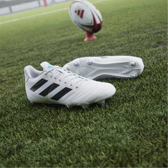 Adidas Kakari Adults Soft Ground Rugby Boots Wht/Blk/luc 