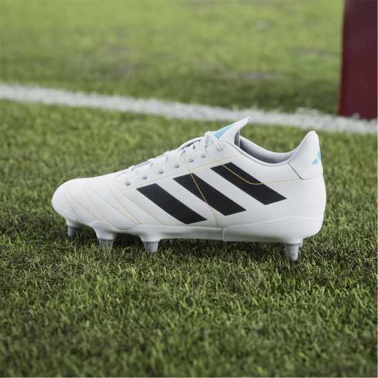 Adidas Kakari Adults Soft Ground Rugby Boots Wht/Blk/luc 