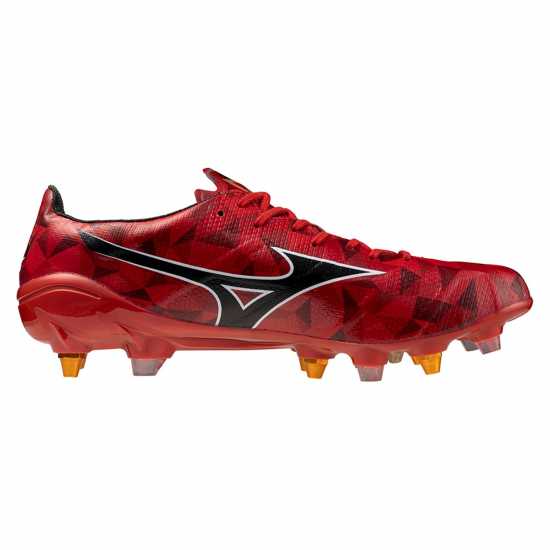Mizuno Alpha Ii Made In Japan Mix Mens Soft Ground Rugby Boots Червено/Черно/Златно Mizuno Alpha Ii Made In Japan Mix Mens Soft Ground Rugby Boots Червено/Черно/Златно