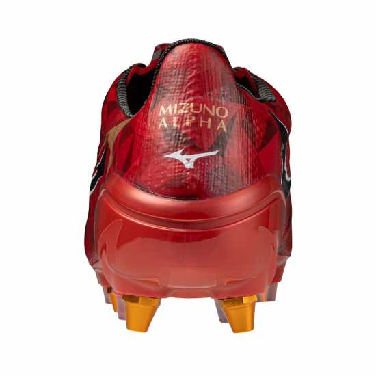 Mizuno Alpha Ii Made In Japan Mix Mens Soft Ground Rugby Boots Червено/Черно/Златно Mizuno Alpha Ii Made In Japan Mix Mens Soft Ground Rugby Boots Червено/Черно/Златно