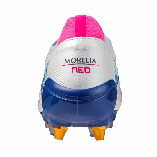 Mizuno Morelia Neo 4 Elite Adults Soft Ground Football Boots Бяло/Тюркоаз/Розово Mizuno Morelia Neo 4 Elite Adults Soft Ground Football Boots Бяло/Тюркоаз/Розово