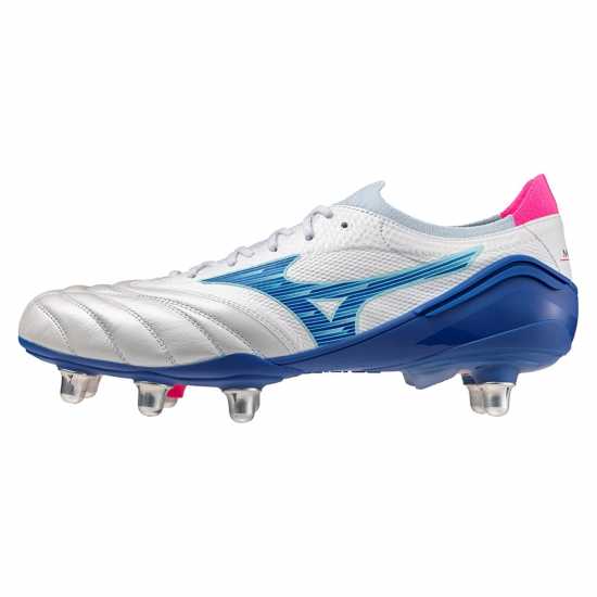 Mizuno Morelia Neo Iv Elite Adults Soft Ground Rugby Boots Бяло/Тюркоаз/Розово 