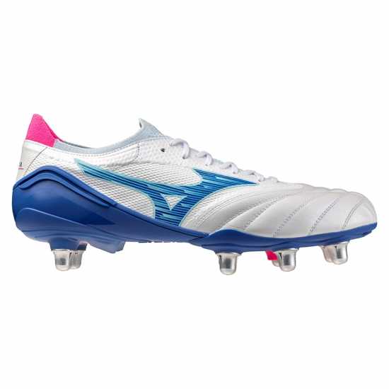 Mizuno Morelia Neo Iv Elite Adults Soft Ground Rugby Boots Бяло/Тюркоаз/Розово 