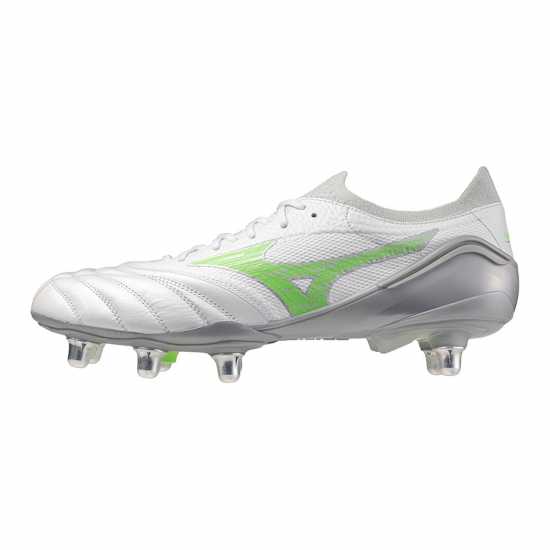 Mizuno Morelia Neo IV Elite Adults Soft Ground Rugby Boots Бял/Зелен/Сив/Сив Mizuno Morelia Neo Iv Elite Adults Soft Ground Rugby Boots Бял/Зелен/Сив/Сив