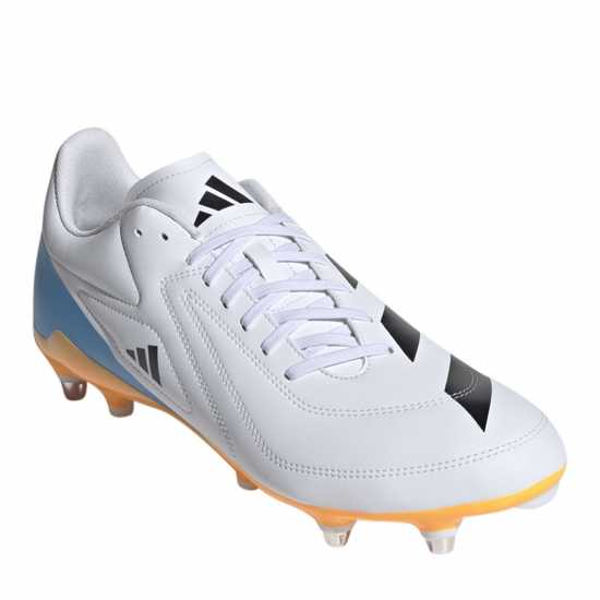 Adidas Rs-15 Adults Soft Ground Rugby Boots Wht/Blk/luc 