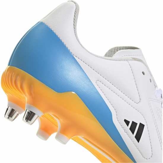 Adidas Rs-15 Adults Soft Ground Rugby Boots Wht/Blk/luc 