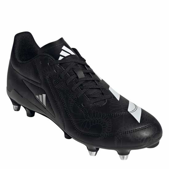 Adidas Rs-15 Soft Ground Rugby Boots Blk/Wht/Crbn - Ръгби