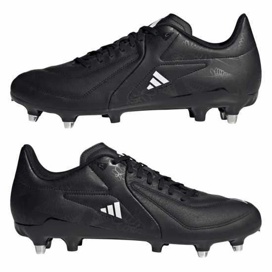Adidas Rs-15 Elite Soft Ground Rugby Boots Blk/Wht Ръгби