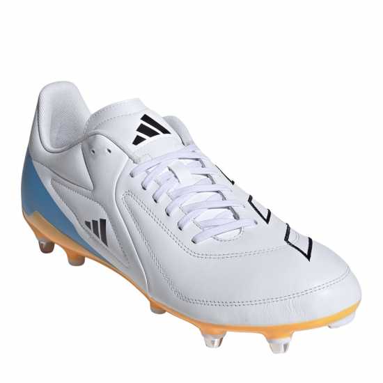Adidas Adizero Rs15 Elite Adults Soft Ground Rugby Boots Wht/Blk/luc adidas Adizero RS15 Elite Adults Soft Ground Rugby Boots Wht/Blk/luc