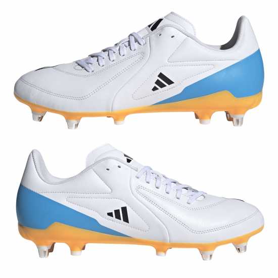 Adidas Adizero Rs15 Elite Adults Soft Ground Rugby Boots Wht/Blk/luc adidas Adizero RS15 Elite Adults Soft Ground Rugby Boots Wht/Blk/luc