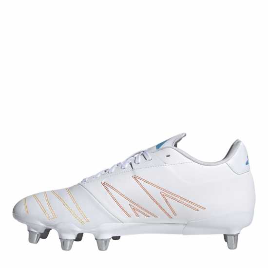 Adidas Kakari Elite Adults Soft Ground Rugby Boots Wht/Blk/luc 