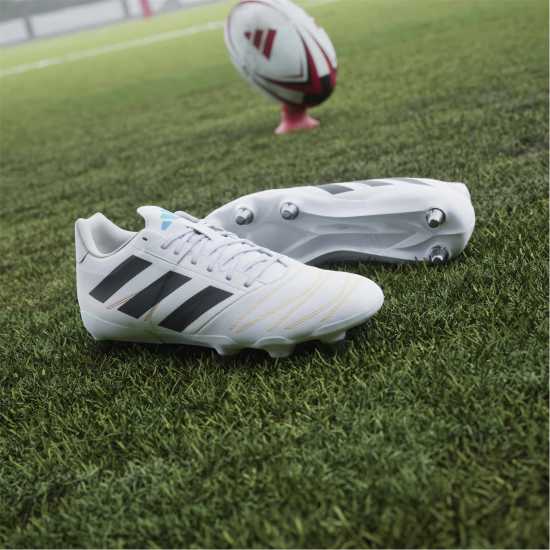 Adidas Kakari Elite Adults Soft Ground Rugby Boots Wht/Blk/luc 
