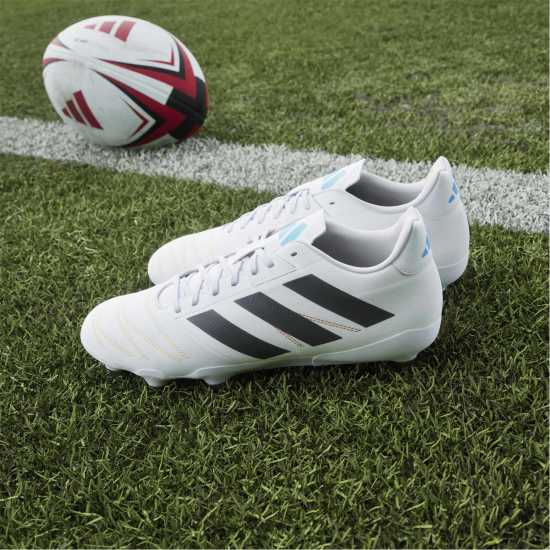 Adidas Kakari Elite Adults Soft Ground Rugby Boots Wht/Blk/luc 
