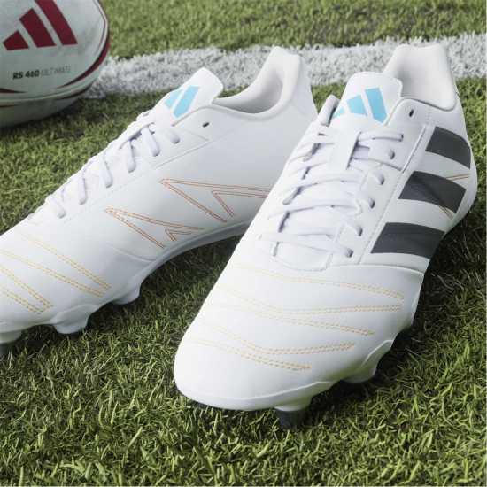 Adidas Kakari Elite Adults Soft Ground Rugby Boots Wht/Blk/luc 