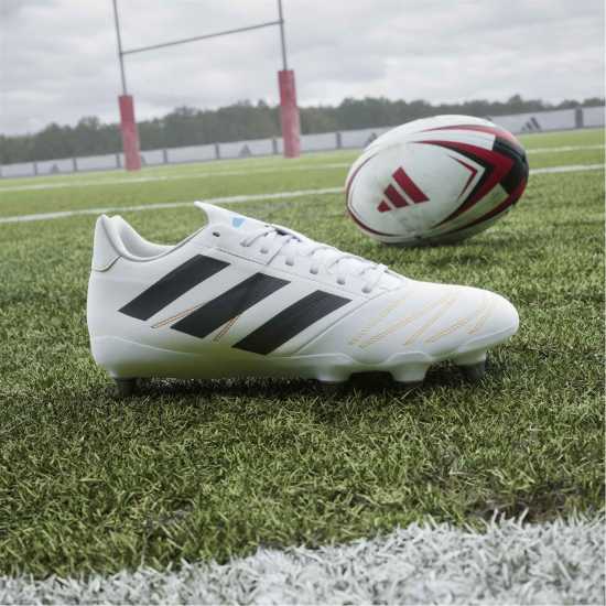 Adidas Kakari Elite Adults Soft Ground Rugby Boots Wht/Blk/luc 