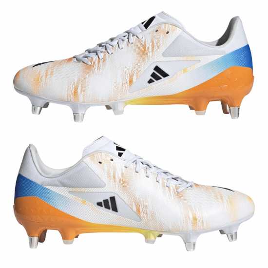 Adidas Rs-15 Pro Adults Soft Ground Rugby Boots Wht/Blk/luc 