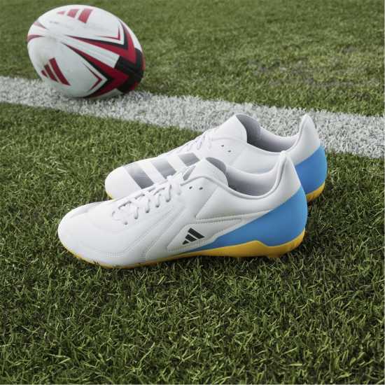 Adidas Rs-15 Adults Firm Ground Rugby Boots Wht/Blk/luc Adidas Rs-15 Adults Firm Ground Rugby Boots Wht/Blk/luc
