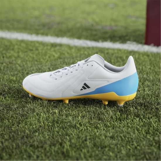 Adidas Rs-15 Adults Firm Ground Rugby Boots Wht/Blk/luc Adidas Rs-15 Adults Firm Ground Rugby Boots Wht/Blk/luc