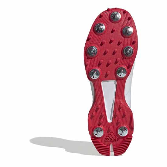 Adidas Cricket Spikes White/Red Adidas Cricket Spikes White/Red