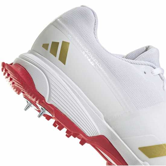 Adidas Cricket Spikes White/Red Adidas Cricket Spikes White/Red