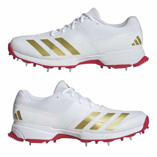 Adidas Cricket Spikes White/Red Adidas Cricket Spikes White/Red