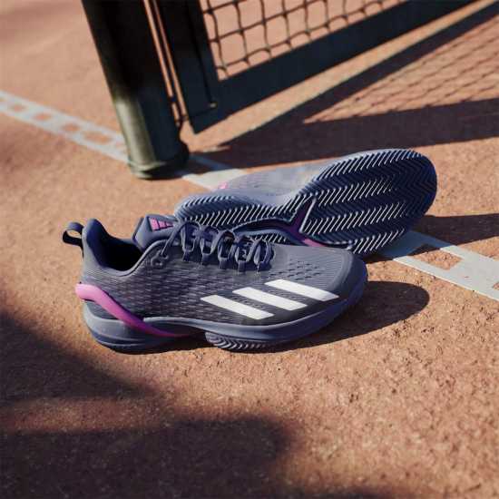 Adidas Adizero Cybersonic Clay Tennis Shoes Mens Син/Мет/Розово Тенис маратонки