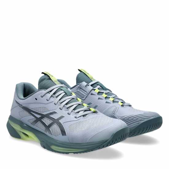 Asics Solution Speed Ff 4 Tennis Shoes Mens Grey Blue/Iron Asics Solution Speed Ff 4 Tennis Shoes Mens Grey Blue/Iron