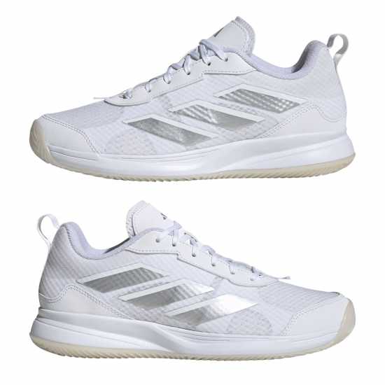 Adidas Avaflash Clay Tennis Shoes Womens Wht/Slvr/Wht Тенис маратонки
