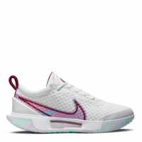 Nike Дамски Тенис Маратонки Court Zoom Pro Hard Court Tennis Shoes Ladies White/DkRed/Ice Дамски маратонки