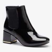 Ultimate Comfort Patent Gold Heel Boot