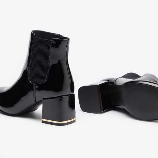Ultimate Comfort Patent Gold Heel Boot  Дамски ботуши