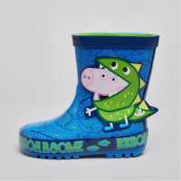 Character Pig Boys Blue Rubber Wellies  Детски гумени ботуши