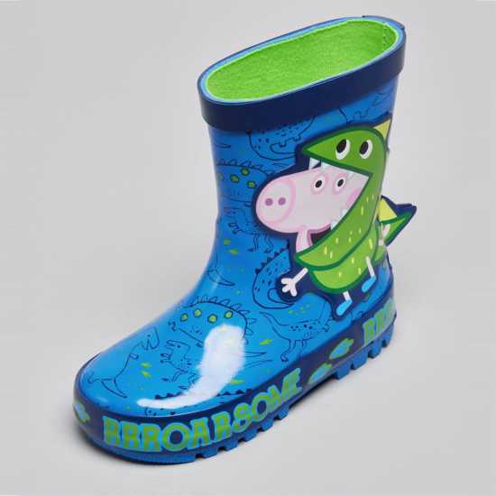 Character Pig Boys Blue Rubber Wellies  Детски гумени ботуши