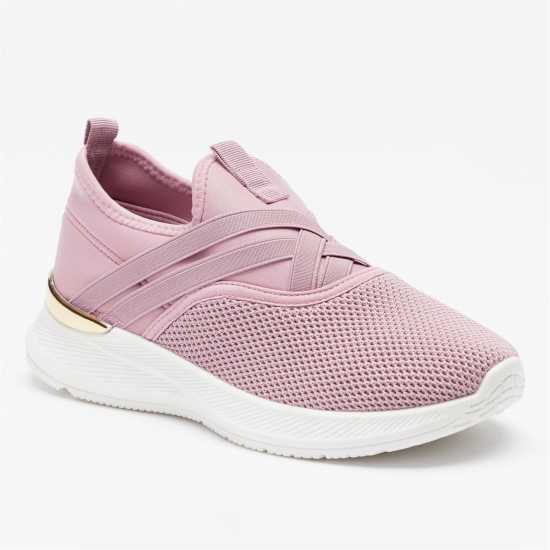 Be You Memory Foam Wrap Front Trainer Rose Pink Дамски маратонки