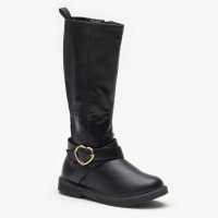 Be You Mini Me Tall Heart Buckle Boot
